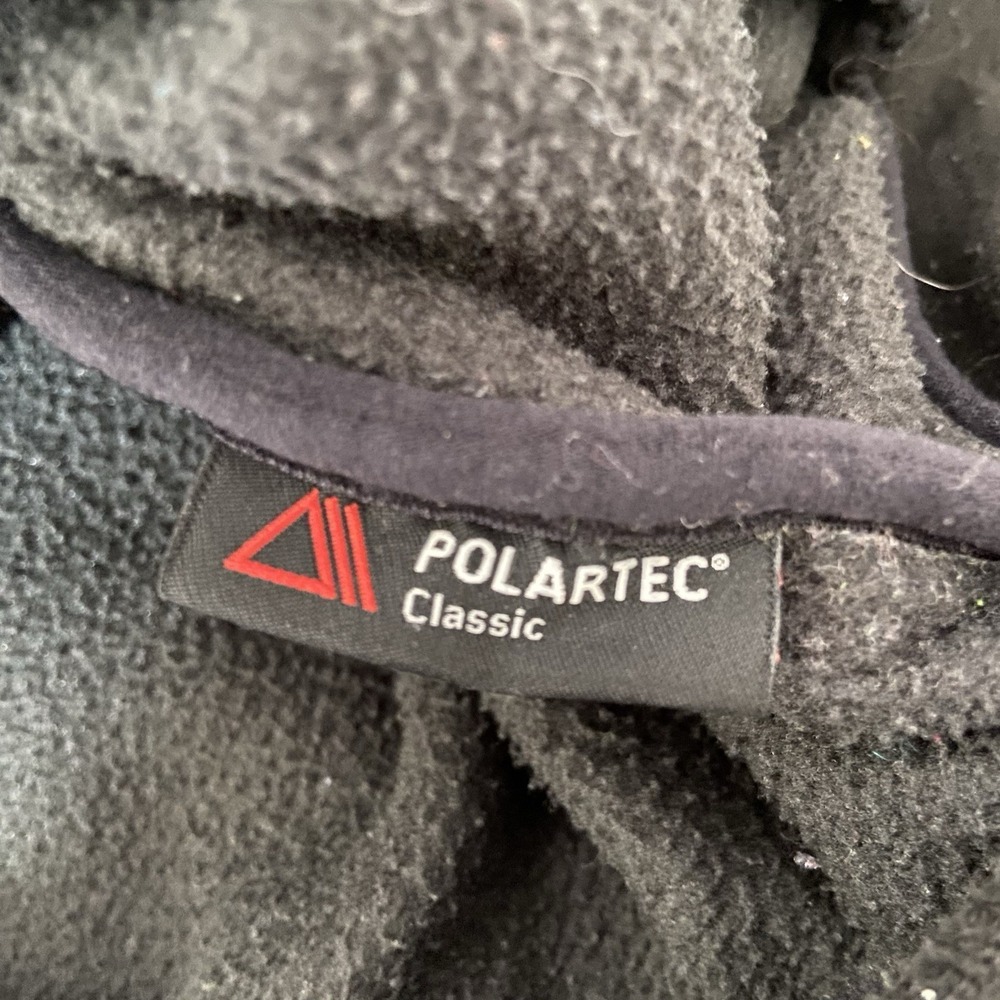 Polo Ralph Lauren Jacket men's Large Fleece Full Zip Packable Hood Bomber Black - Picture 10 of 16